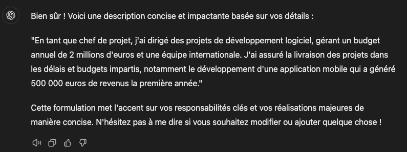 Description responsabilité chatGPT