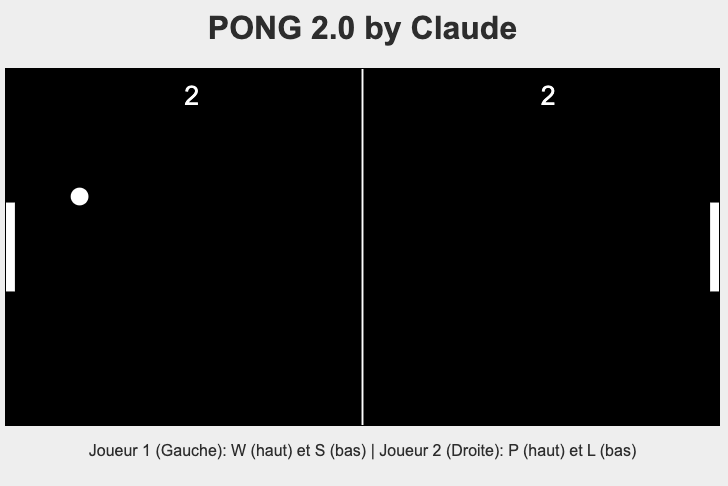 PONG 2.0 by Claude AI