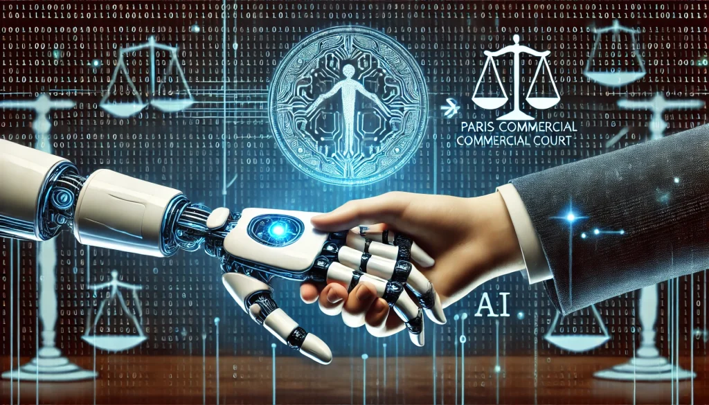 Une main humaine et une main robotique se serrant