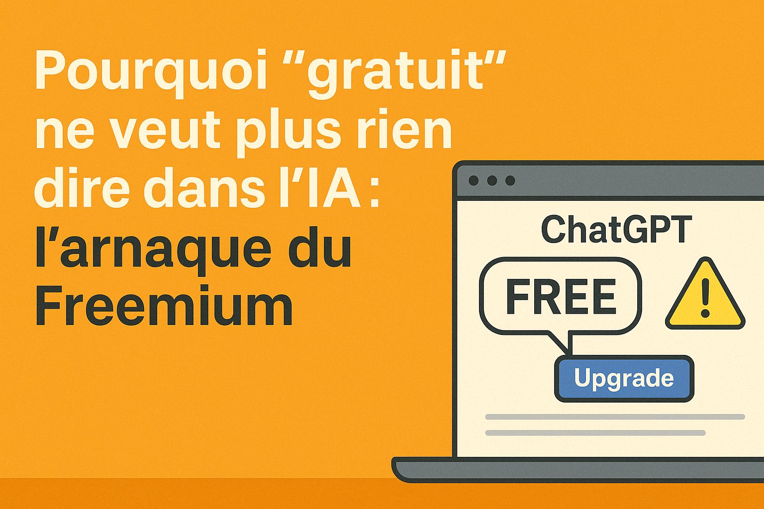 Pourquoi “gratuit” ne veut plus rien dire dans l’IA : l’arnaque du Freemium
